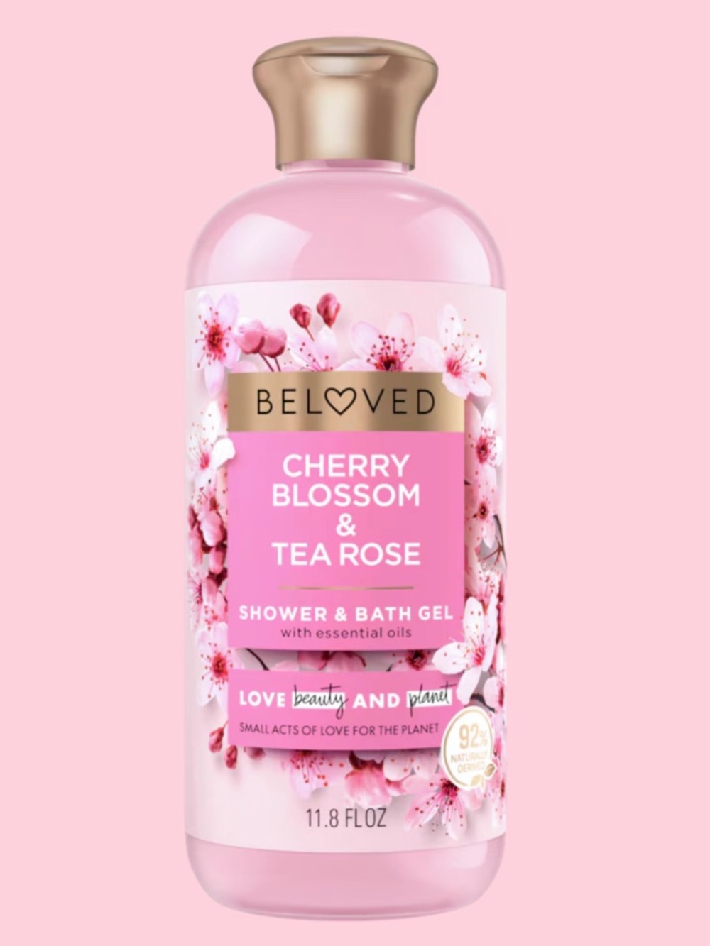 Beloved Cherry Blossom & Tea Rose Shower & Bath Gel, NEW